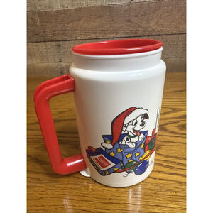 1996 Vintage Disney World Dalmations Happy Holiday Mug